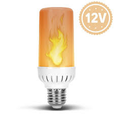 Led flicker flame effect fire light bulb e14 e27 e26 b22 7w blub decorative lamp. Flame Effect Dc 12 Volt Led Fire Light Bulb Flaming Flicker E26 E27 La 12vmonster Lighting And More