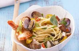 Spaghettini Mit Meeresfruchten Rezept Meeresfruchte Fruchte Lebensmittel Essen