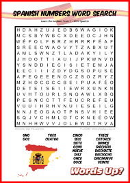 In the second half, the puzzles are all in spanish and thus are. Words Up Spanish Numbers Word Search