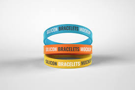Download Silicone Bracelet Mockup Wristband In 2020 Silicone Bracelets Promotional Design Rubber Bracelets PSD Mockup Templates