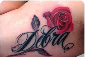 Name Tattoo Designs Rose Tattoo With Name Tattoos