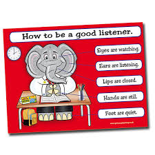 Details About How To Be A Good Listener Teacher Educational School Classroom Poster A2 Kids