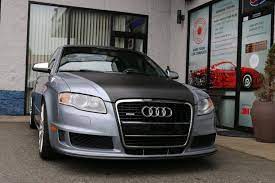 Audi S4 Roof Hood Side Moldings And Rear Bumper Deffuser Wrap In Black Carbon Fiber Car Wrap Car Graphics Commercial Window Tinting