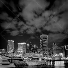 Black And White Cityscape Photography Baltimore Scupper Black And White Photos Of The Baltimore Skyline From The Rusty Scupper Metroscap Co Baltimore Skyline White Canvas Art Skyline Picture