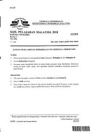 Lembaga peperiksaan kementerian pendidikan malaysia telah mengumumkan format baharu pentaksiran sijil pelajaran malaysia (spm) mulai tahun jadual berikut menerangkan mengenai format instrumen serta pemarkahan bagi mata pelajaran bahasa melayu spm mulai tahun 2021. Spm 2018 English Paper 1 Malaysia