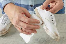 However, it's vital to dilute the liquid with some warm water to prevent the material use a clean cloth damp with cold water to wipe away residue and let them air dry. Here S Exactly How To Clean White Shoes No Matter The Material Better Homes Gardens