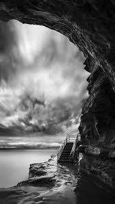 Black And White Background Landscape The Intense Clarity Of The Foreground Along With The Blurred Background Creates An Eth White Photography Black And White Landscape Black And White Photographs