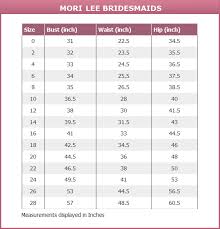 Mori Lee Wedding Dress Size Chart Wedding