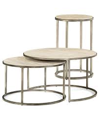 Monterey Round Tables 2 Piece Set Nesting Coffee Table And End Table Furniture Macy Nesting Coffee Tables Bronze Coffee Table Contemporary Coffee Table