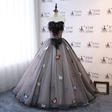 2019 Prom Dresses Ball Gown Long Black Evening Dress Lace Etsy
