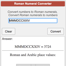 The use of roman numerals continued long after the decline of the roman empi. Roman Numeral Converter