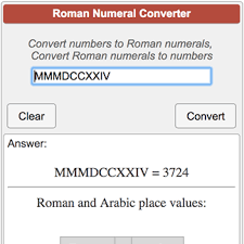 You may see roman numerals used on a building's cornerstone to show when it was built or in the numbering for the superbowl. Roman Numeral Converter