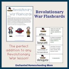 Revolutionary War Flashcards Enchanted Homeschooling Mom Homeschool Social Studies Social Studies Elementary Elementary History