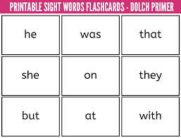 It includes 220 words that have been determined to be a necessary part of reading fluency. Sight Words Flash Cards Dolch Sight Words Free Download