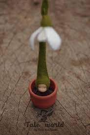 Felt Snowdrop Flower Child In Little Ceramic Pot Easter Gift Etsy Mother Gifts Mother Day Gifts Spring Gifts