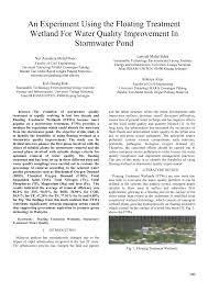Universiti tenage nasional (uniten) is a unique instituiion providing both academic programmes and engineering technology skills training within the same campus. Pdf An Experiment Using The Floating Treatment Wetland For Water Quality Improvement In Stormwater Pond