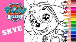 Printable paw patrol coloring pages. Coloring Paw Patrol Skye Coloring Pages Coloring Book How To Color Diy Youtube