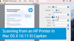 Scanning From An Hp Printer In Mac Os X 10 11 El Capitan Hp Printer Printer Mac Os