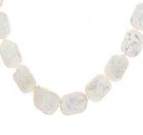 White Cultured Freshwater Pearl Rhodium Over Sterling Silver 20 Inch Necklace