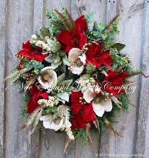 Guirlande De Noel Guirlande Couronne De Noel Noel Concepteur Noel Victorien Elegant Holiday Poinsettia Fai Guirlande Noel Couronnes De Fete Couronne Noel