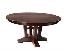 These base types include the trestle dining table, the single pedestal dining table, the double pedestal dining table, and the leg table. Mission Farmhouse Pedestal Table With Round Plank Top Option Amish Furniture Of Austin