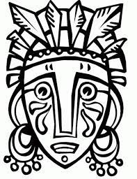 Printable coloring and activity pages are one way to keep the kids happy (or at least occupie. African Mask Coloring Page Coloring Home