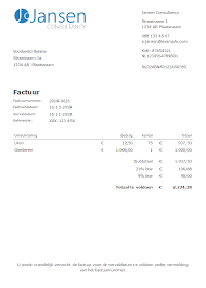 Hier Moet Een Factuur Aan Voldoen Voorbeeld Digibtw