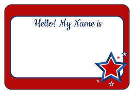 4th Of July Party Bbq Name Tags Name Tag Templates Sticker Template Label Templates