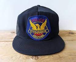 Vintage 80s Phoenix Arizona Police Trucker Hat Made In Usa Etsy Trucker Hat Mesh Trucker Hat New Era Snapback