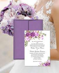 Printable Wedding Invitation Romantic Blossoms Purple Lavender Lilac Lilac Wedding Invitations Printable Wedding Invitations Wedding Invitations Romantic