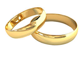 Couple white gold wedding rings: Marriage My Agent Greg