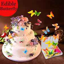 Download 34pcs 3d Edible Butterfly Cake Decoration Wedding Birthday Party Baby Shower Cake Idea Decoration Cake Edible Paper Paper 3d Paper Decoration Partypaper Decorations Wedding Aliexpress
