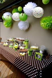 Green And Brown Baby Shower Decorations Baby Shower Brown And Green Baby Shower Ideas Green Baby Shower Baby Shower Decorations Frog Baby Showers