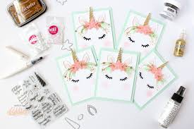 Place cards can make any event feel fancy and formal, they can even take a casual dinner up a notch. Seven Easy Ways To Make Your Cards Sparkle Shimmer And Shine Magical Unicorn Cards Sprinkled With Glitter
