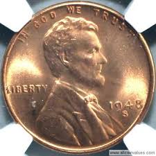 United states one cent (penny) values, 1793 to present. 1948 S Us One Cent Penny Value Lincoln Wheat