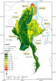 Länder + hauptstädte, gebirge, gewässer, inseln. Myanmar Gebirge Map Karte Von Myanmar Gebirge Sud Ost Asien Asien