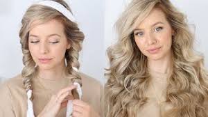 Take sections of hair and twist 2 smaller sections. The Best Heatless Overnight Curls Tutorial Robe Curls Youtube