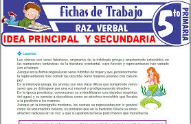 Estas 13 fichas de álgebra que compartimos contigo de forma gratuita están elaboradas exvlusivamente para estudiantes que cursen el quinto grado de secundaria y estarán a tu alcance gratis y fáciles de descargar en: Idea Principal Y Secundaria Para Quinto De Primaria Fichas De Trabajo