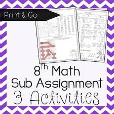 Sub Lesson 8th Grade Math Substitute Teacher Activities 8th Grade Math Teacher Activities