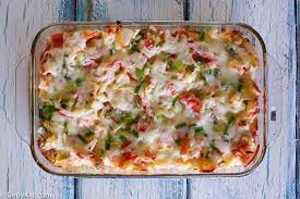 Spread over the cheese, covering top. Chinese Buffet Seafood Casserole Copykat