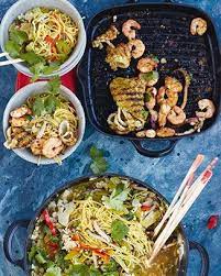 Lucky Squid N Prawns Spicy Vegetable Noodle Broth Jamie Oliver Food Recipe Jamie S 15 Minute Meals Healthy Snacks Recipes Jamie Oliver 15 Minute Meals
