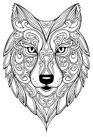 Zentangle Design Ideas Inspirations Animal Coloring Pages Mandala Coloring Pages Wolf Head Drawing