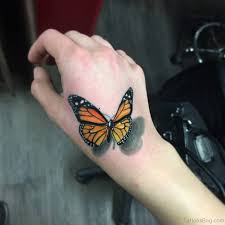 The butterflies designed with divergent colors as blue, pink and yellow to don't limit yourself to only one butterfly, remember that you can pick up a tattoo design with several (two, three or more) small butterflies. 54 Awesome Butterfly Tattoos On Hand