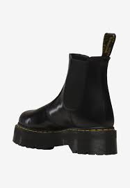 Martens wilde polished smooth chelsea leather boots size uk 9 eu 43. Dr Martens 2976 Quad Chelsea Korte Laarzen Black Zwart Zalando Nl
