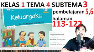 Berikut ini kunci jawaban tema 4. Tema 4 Kelas 1 Subtema 3 Halaman 113 122 Keluargaku Pembelajaran 5 Dan 6 Rev 2017 Youtube