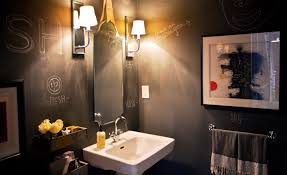Here is the latest on the bathroom mini makeover. Chalkboard Bathroom Walls Contemporary Bathroom Chango Co