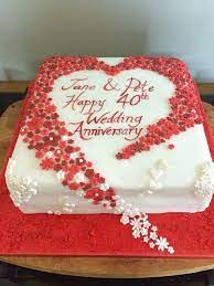 All our cakes have been creatively designed. Amazing 40th Wedding Anniversary Cakes Inspiration 40th Wedding Anniversary Cake Inspirations 40th Hochzeitstag Kuchen Torte Hochzeit Silberhochzeitstorten