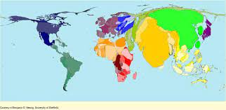 True size according to what? Conversable Economist What If Country Size Was Relative To Population A World Map