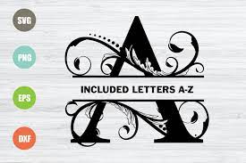 Download Split Monogram Letters Svg Full Alphabet 572454 Svgs Design Bundles