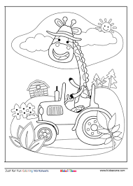These coloring pages depict these giraffes in both realistic as well as cartoonish appearances. Giraffe Driving Cartoon Coloring Page Kidzezone